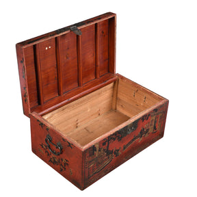 Gilt Red Lacquer Chest From Shanxi - Late 18th Century