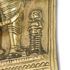 Bronze Votive Panel Of Virabhadra From Deccan - 19th Century
