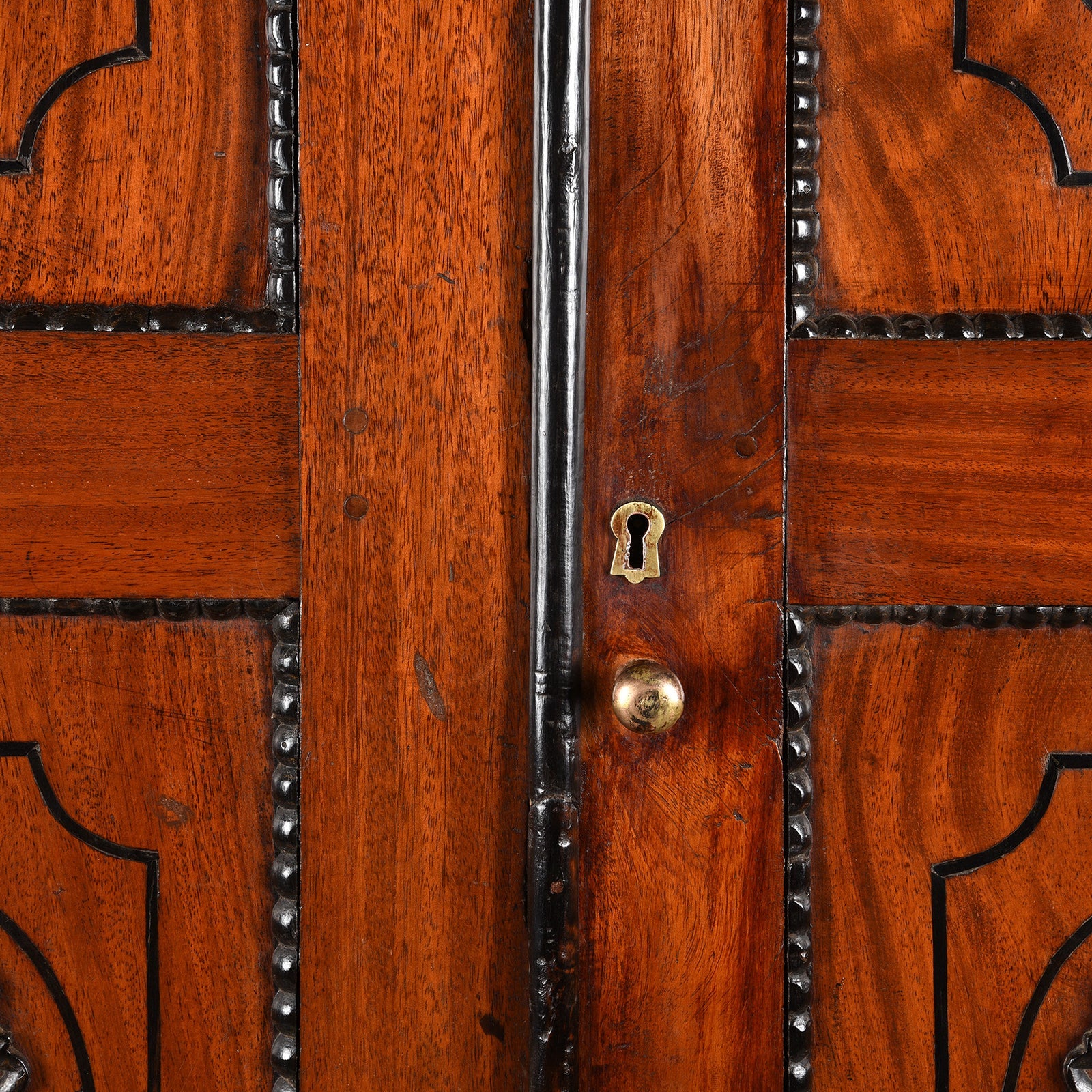Dutch Colonial Jackfruit & Ebony Cabinet From Sri-Lanka -19th Century