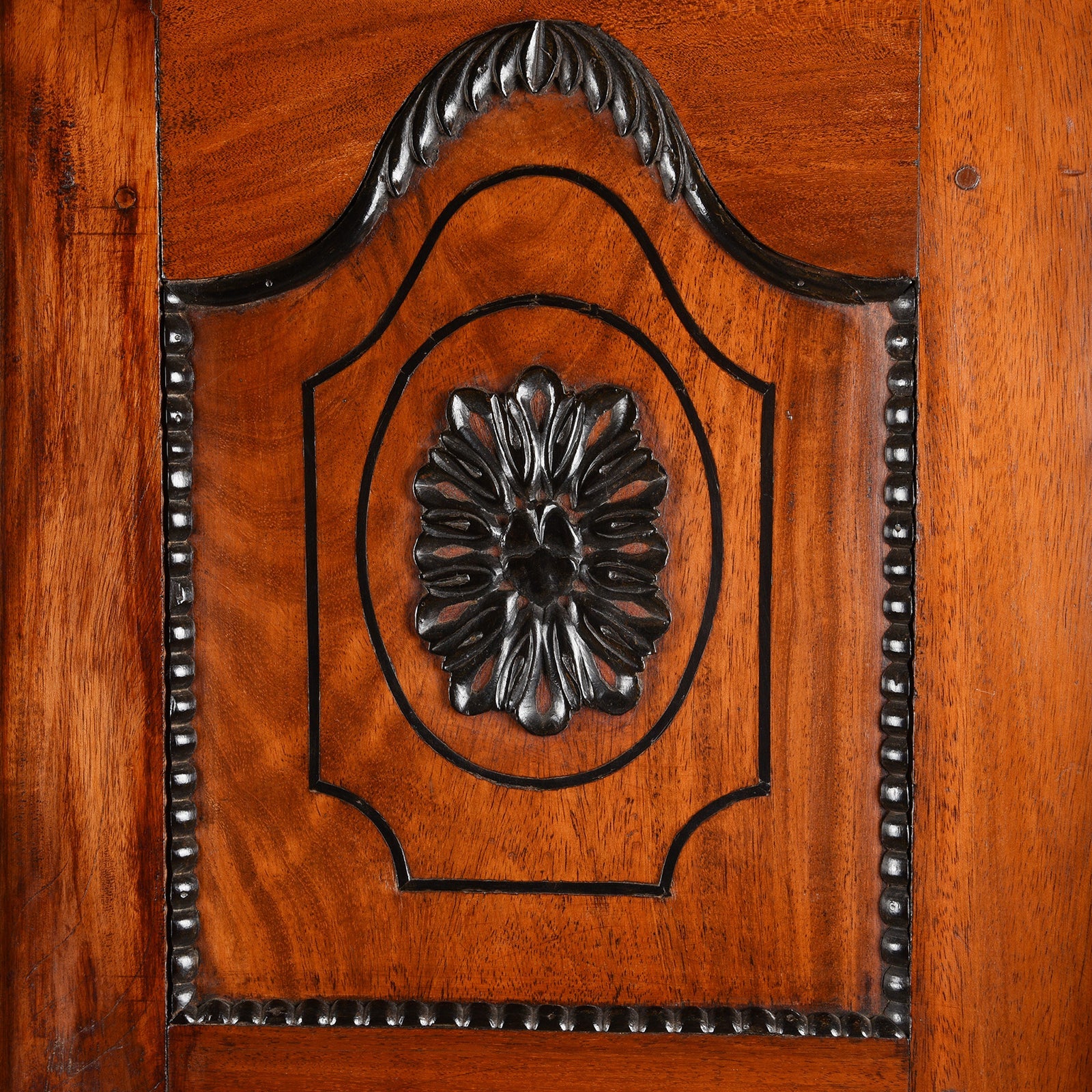 Dutch Colonial Jackfruit & Ebony Cabinet From Sri-Lanka -19th Century