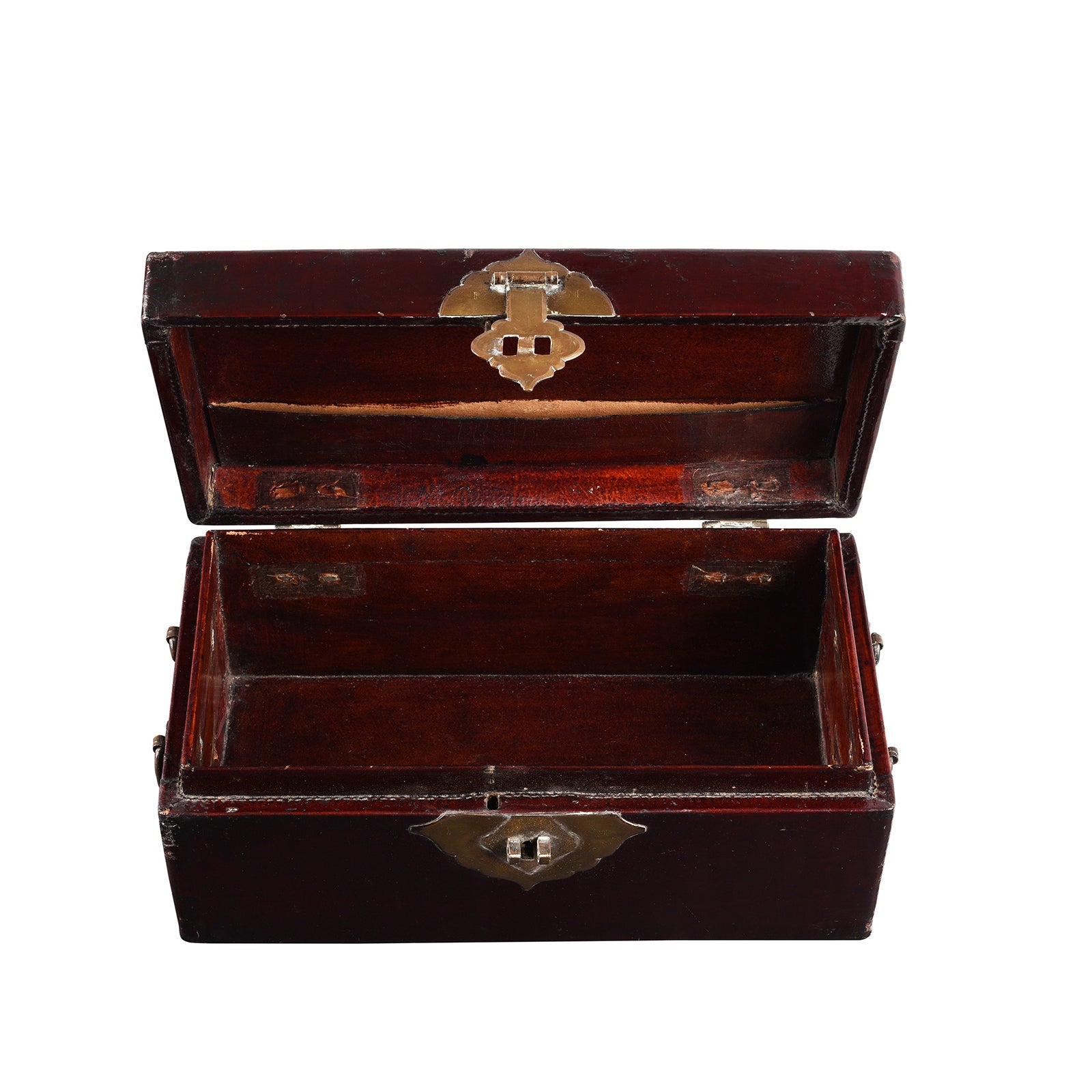 Aubergine Leather Trunks From Jiangxi - 19th Century