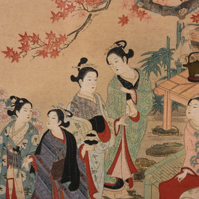 'Visit To The Garden' Japanese Woodblock by Nishikawa Sukenobu
