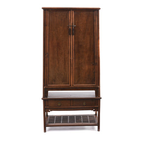 Pair of Chinese Jichimu Yuanjiaogui Cabinets On Stands - Qing Dynasty