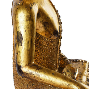 Large Thai Gilt Rattanakosin Sitting Buddha Statue - 19th Century