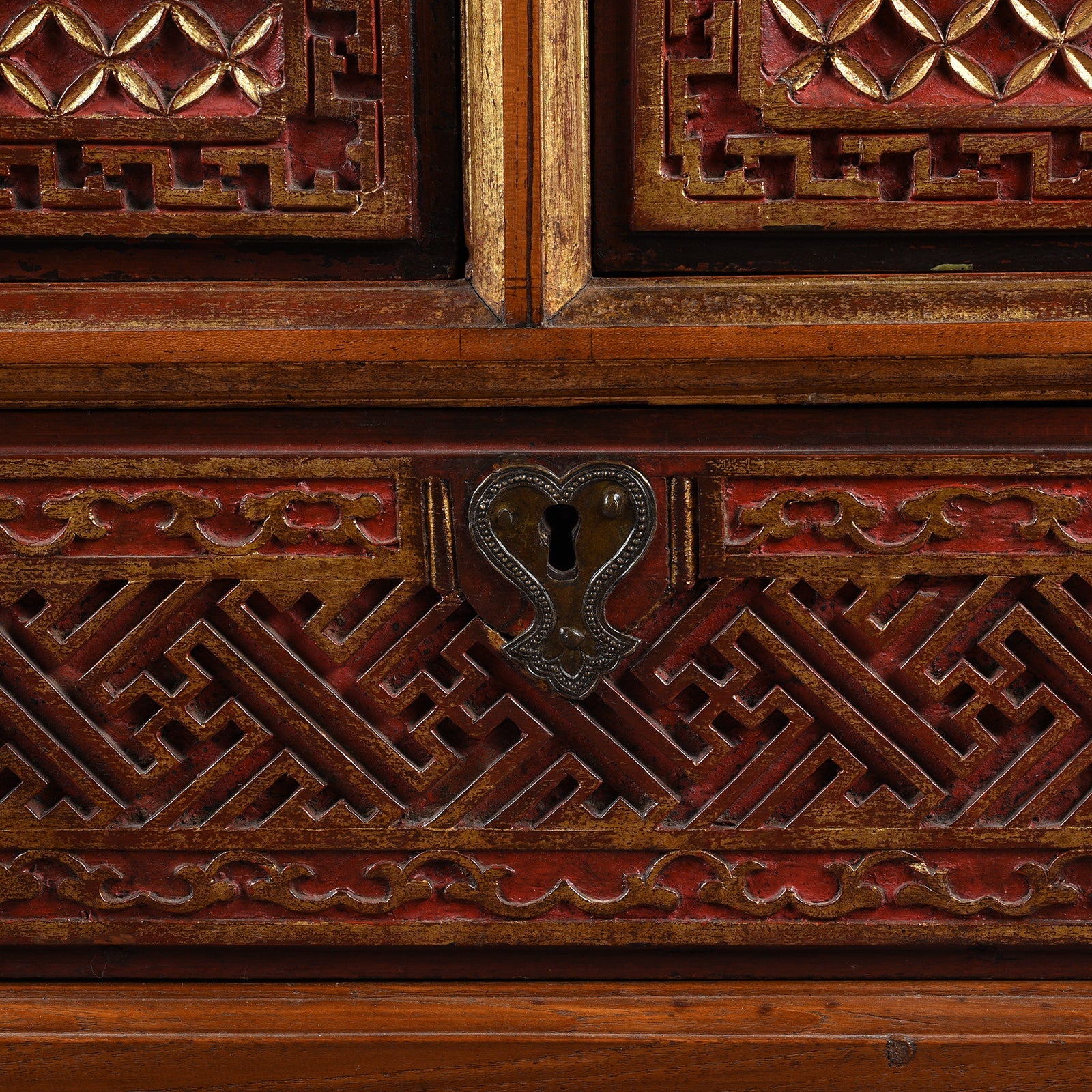 Painted Indonesian Madura Chest - 19th Century