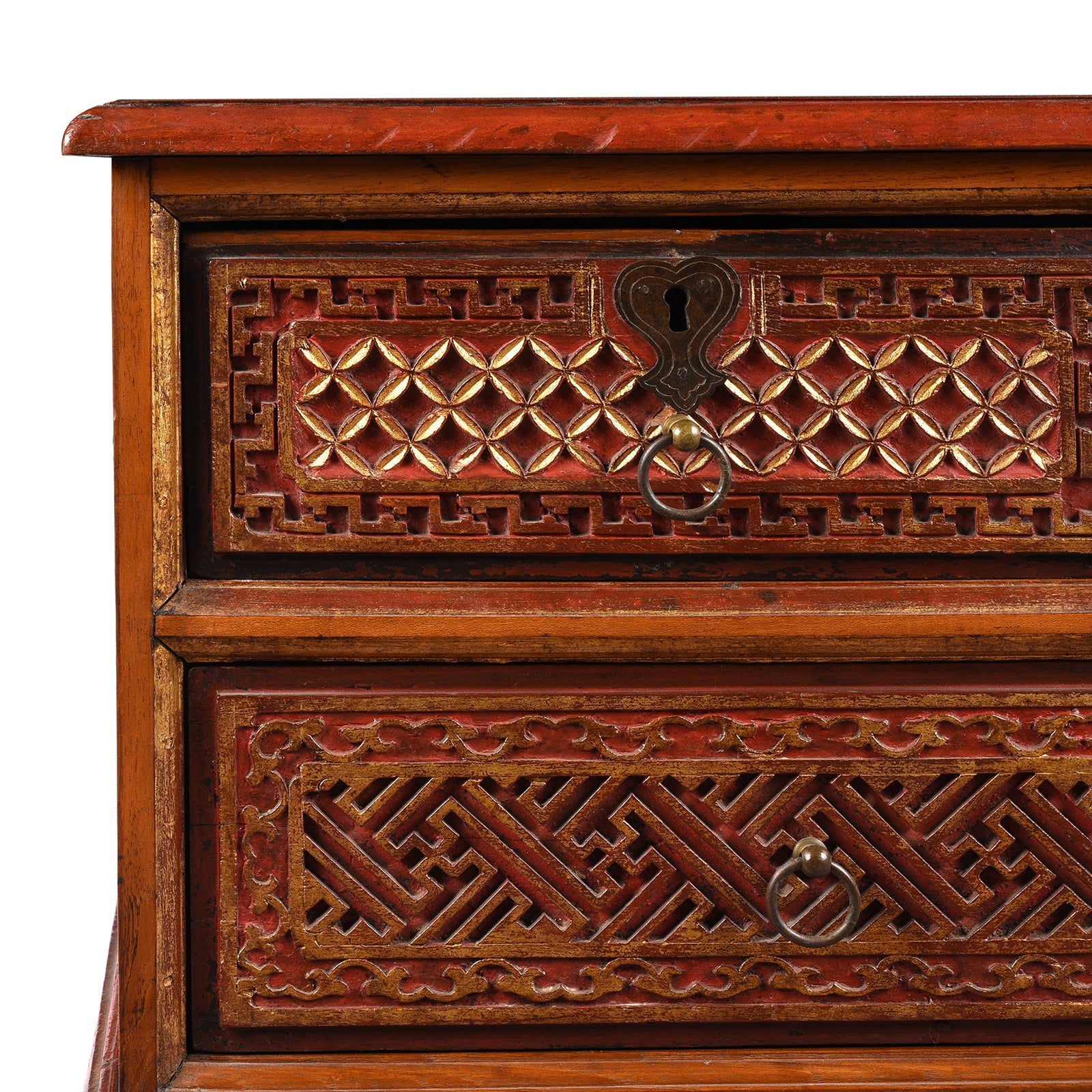 Painted Indonesian Madura Chest - 19th Century