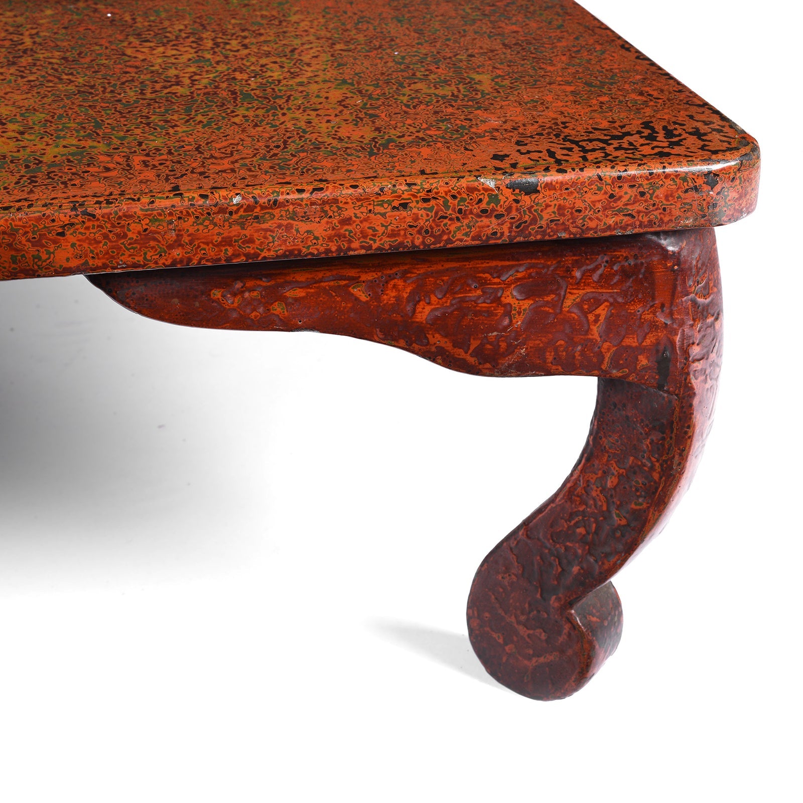 Japanese Tsugaru Nuri Lacquer Zataku Table - Taisho Era