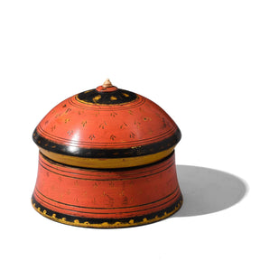 Vintage Lacquer Pot from Rajasthan ca 1930