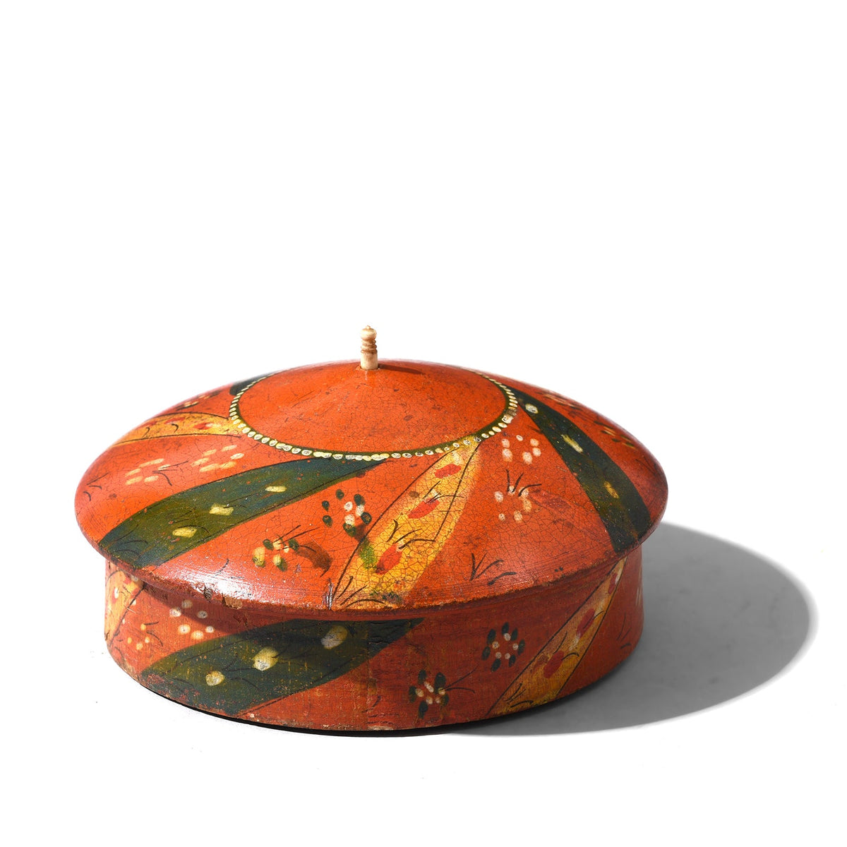 Vintage Lacquer Pot from Rajasthan - Ca 1930's