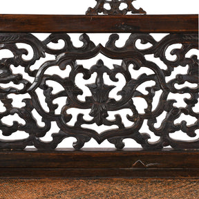 Chinese Caned Bench Qing Dynasty - Ca 1910