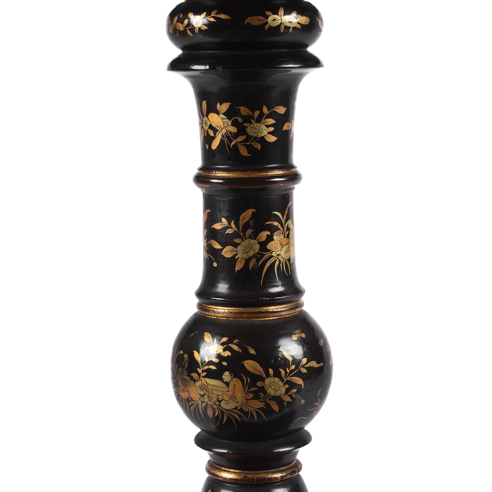 Black Lacquer Export Canton Export Games Table - Early 19th Century