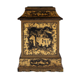 Black Lacquer Canton Export Jewellery Cabinet - Early 19th Century
