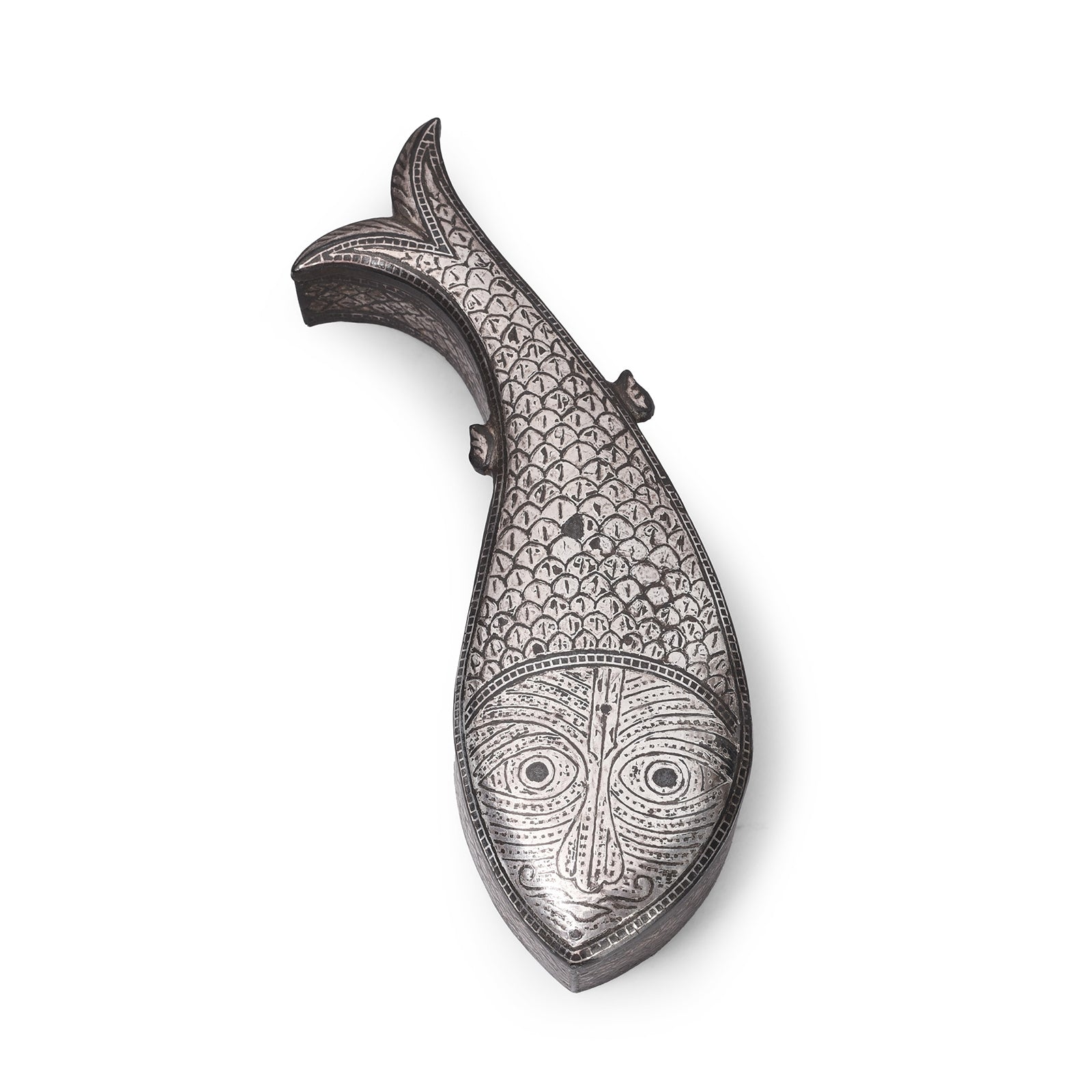 Bidri Work Mughal Fish Box From Lucknow - 19th Century