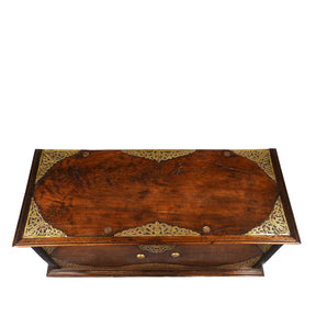 Dutch Colonial Jackfruit & Brass Chest From Ceylon/Sri-Lanka -18thC