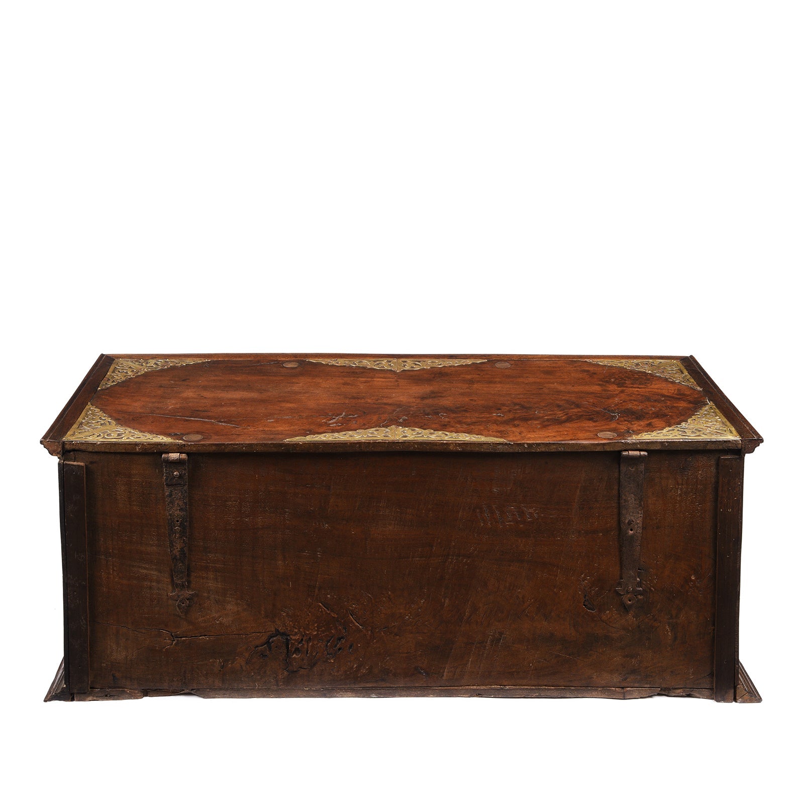 Dutch Colonial Jackfruit & Brass Chest From Ceylon/Sri-Lanka -18thC