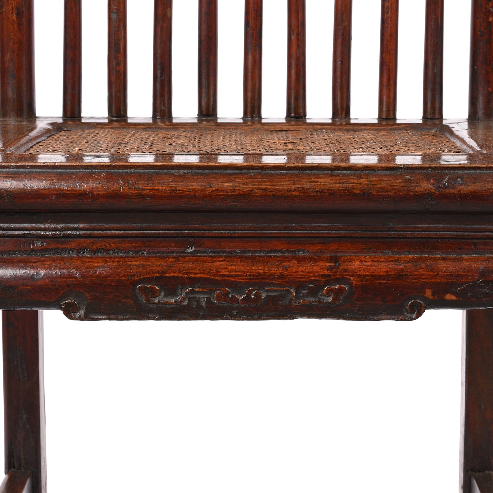 Book Chair With Rattan Seat From Zhejiang - 19th Century