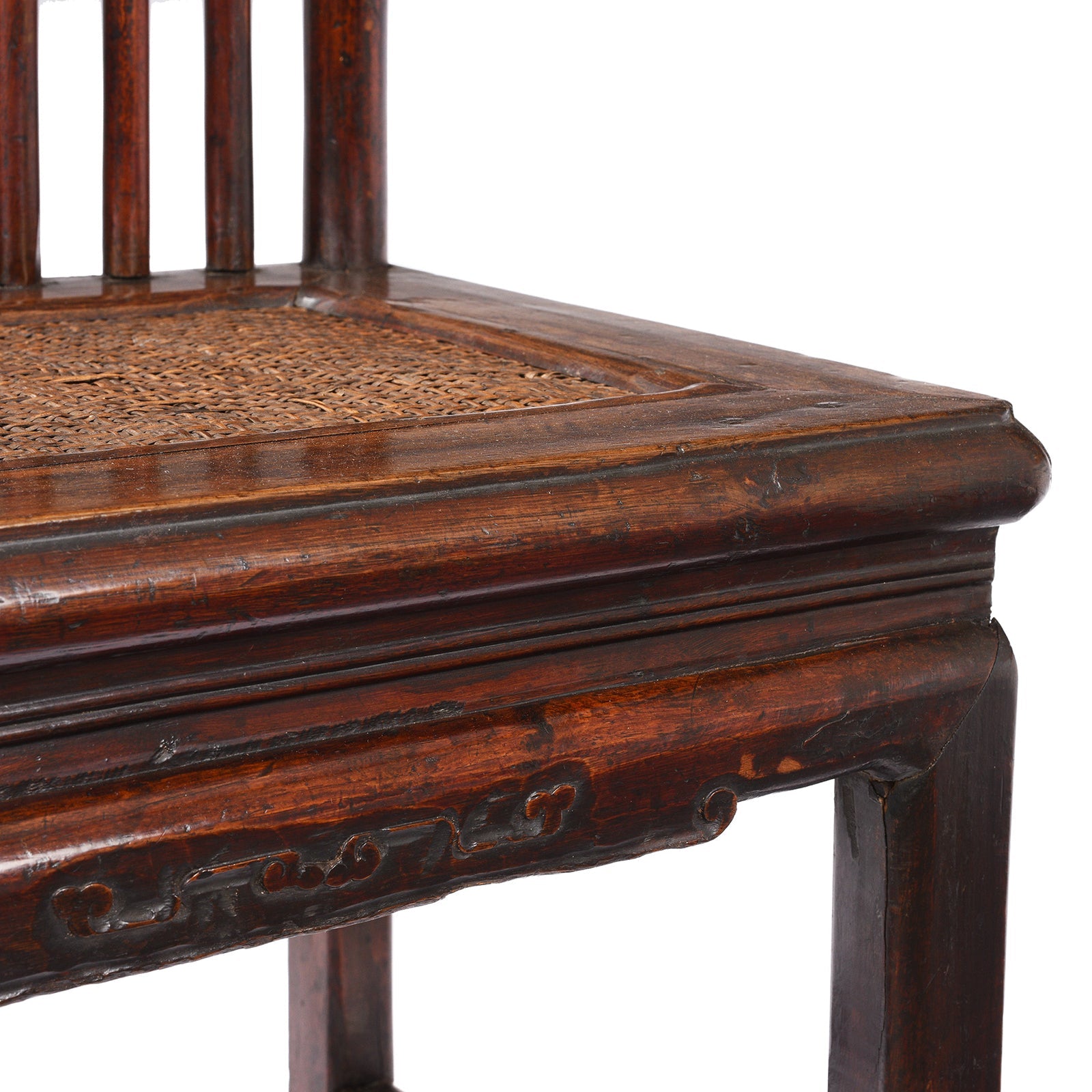 Book Chair With Rattan Seat From Zhejiang - 19th Century