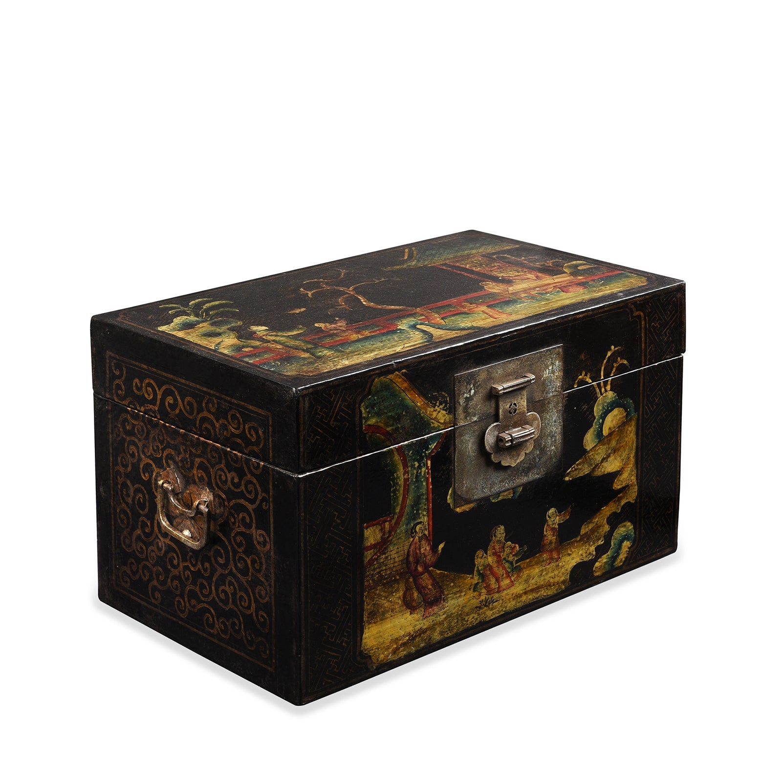 Chinese Painted Lacquer Box From Shanxi - Ca 1930
