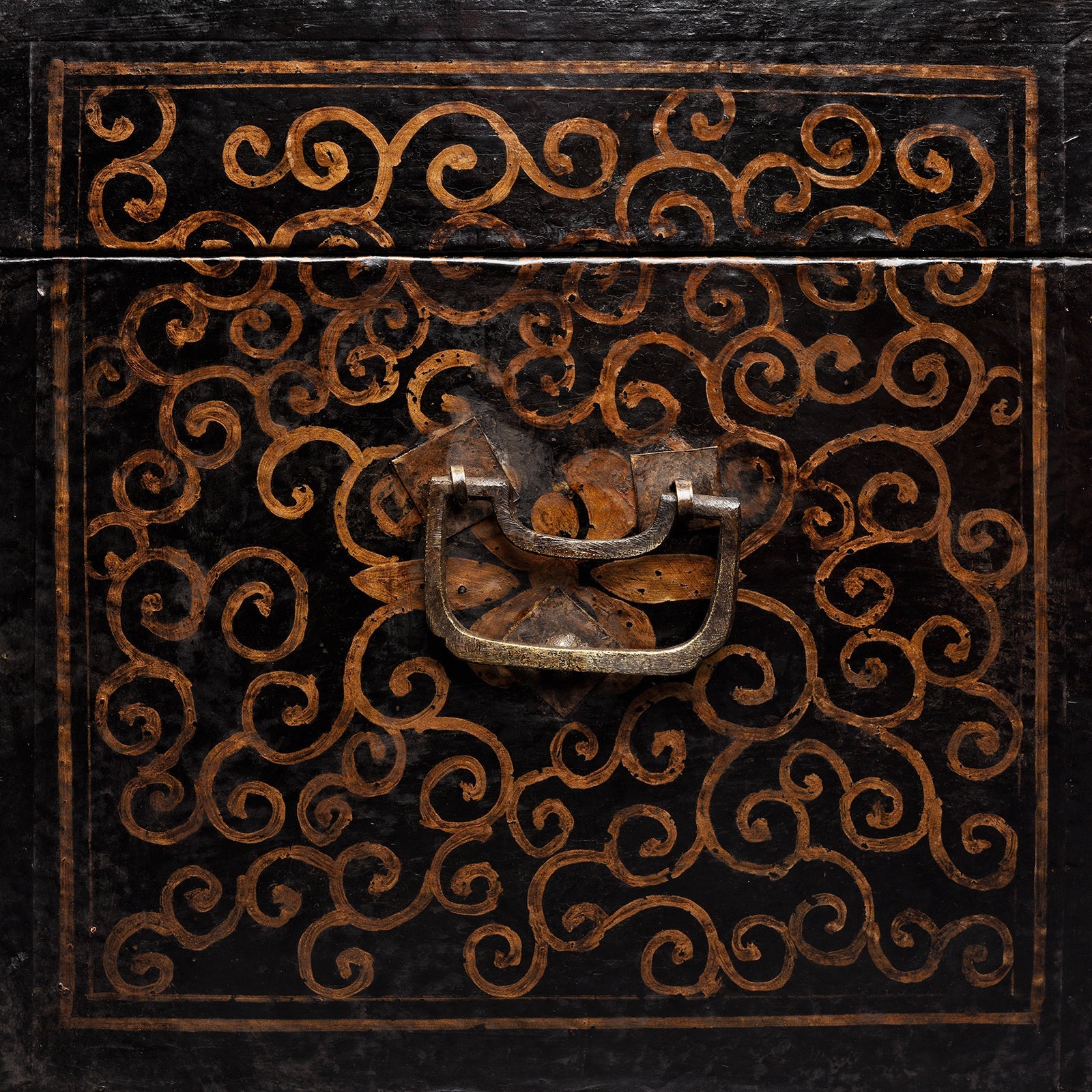 Chinese Painted Lacquer Box From Shanxi - Ca 1930