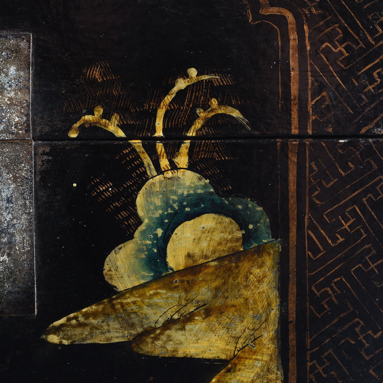 Chinese Painted Lacquer Box From Shanxi - Ca 1930