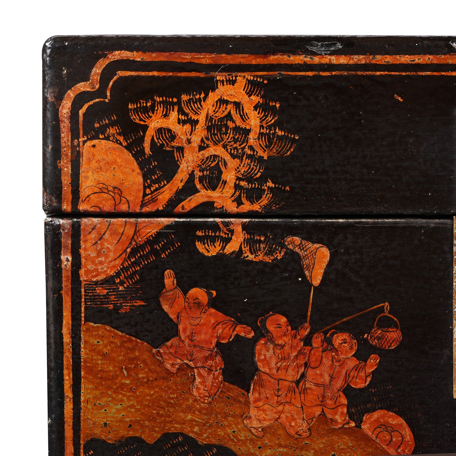 Chinese Painted Lacquer Box - Ca 1930
