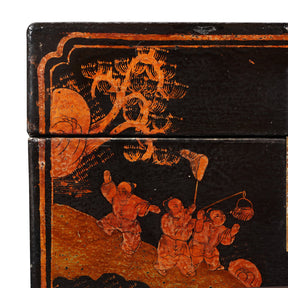 Chinese Painted Lacquer Box - Ca 1930