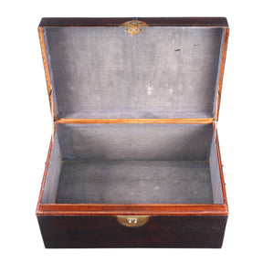 Aubergine Leather Trunk from Shanghai - Circa 1920