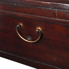 Aubergine Leather Trunk from Shanghai - Circa 1920