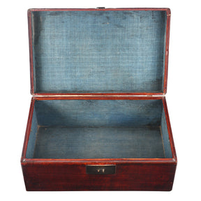 Aubergine Leather Trunk from Shanghai - Circa 1920
