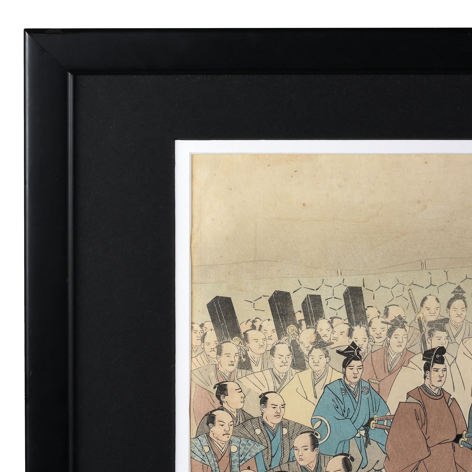 'Visiting Edo Castle on New Years Day' Original Woodblock by Toyohara Chikanobu - Ca 1897