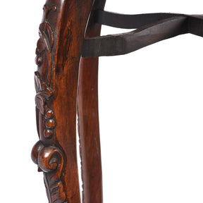 Chinese Hongmu Jardinière Stand With Inset Marble - Late 19th Century