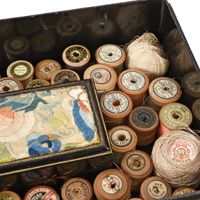 Canton Export Black Lacquer Stacking Haberdashery Box - Qing Dynasty