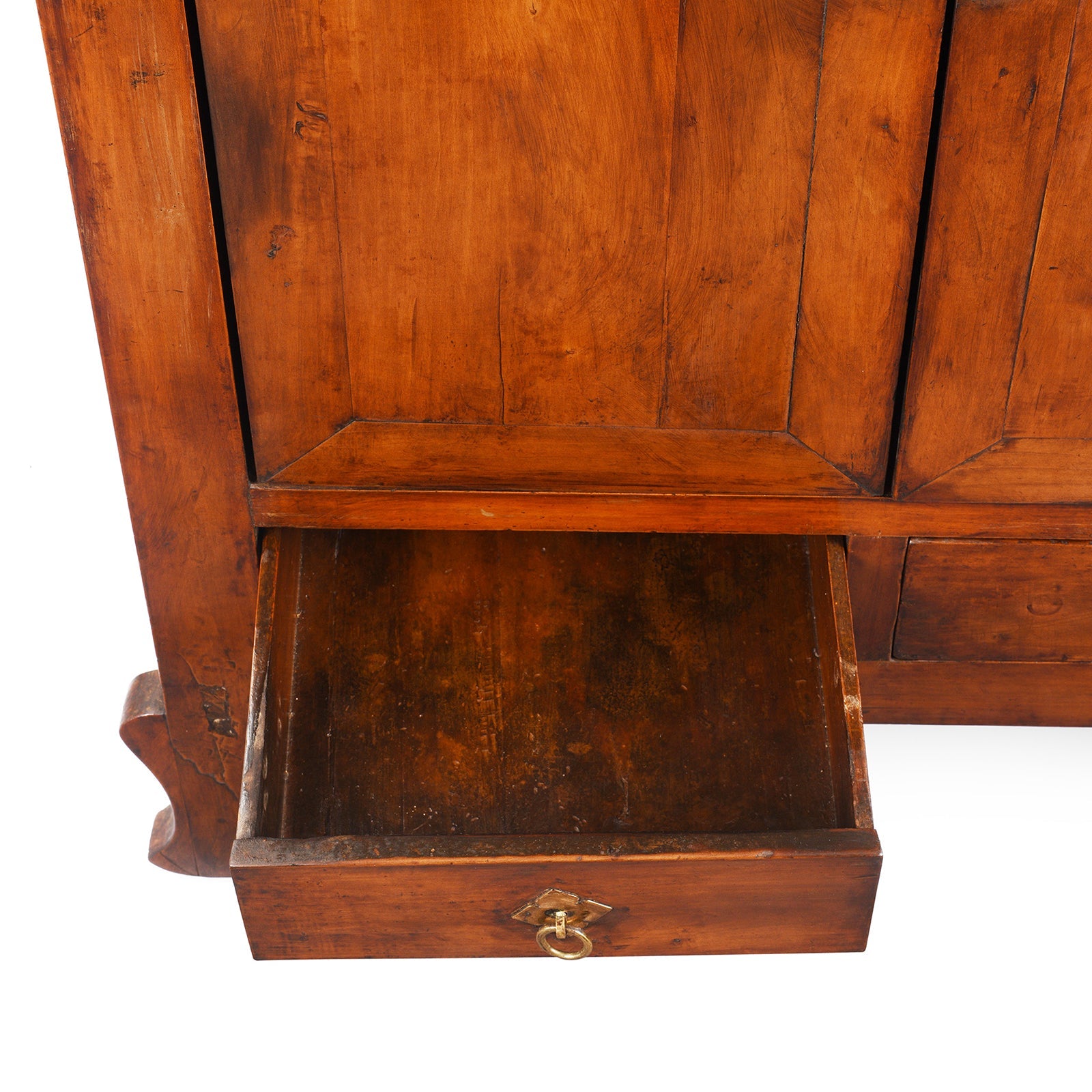 Tall Walnut Cabinet From Gansu - Late 19th Century