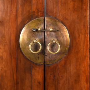 Tall Walnut Cabinet From Gansu - Late 19th Century