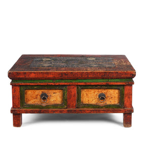 Painted Prayer Table from Mongolia - 19th Century