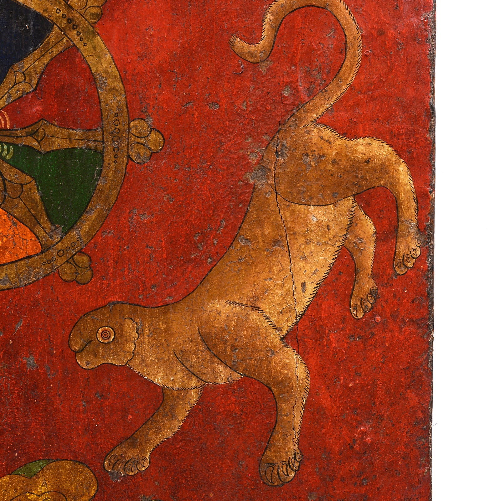 Original Painted Tibetan Door - 19th Century