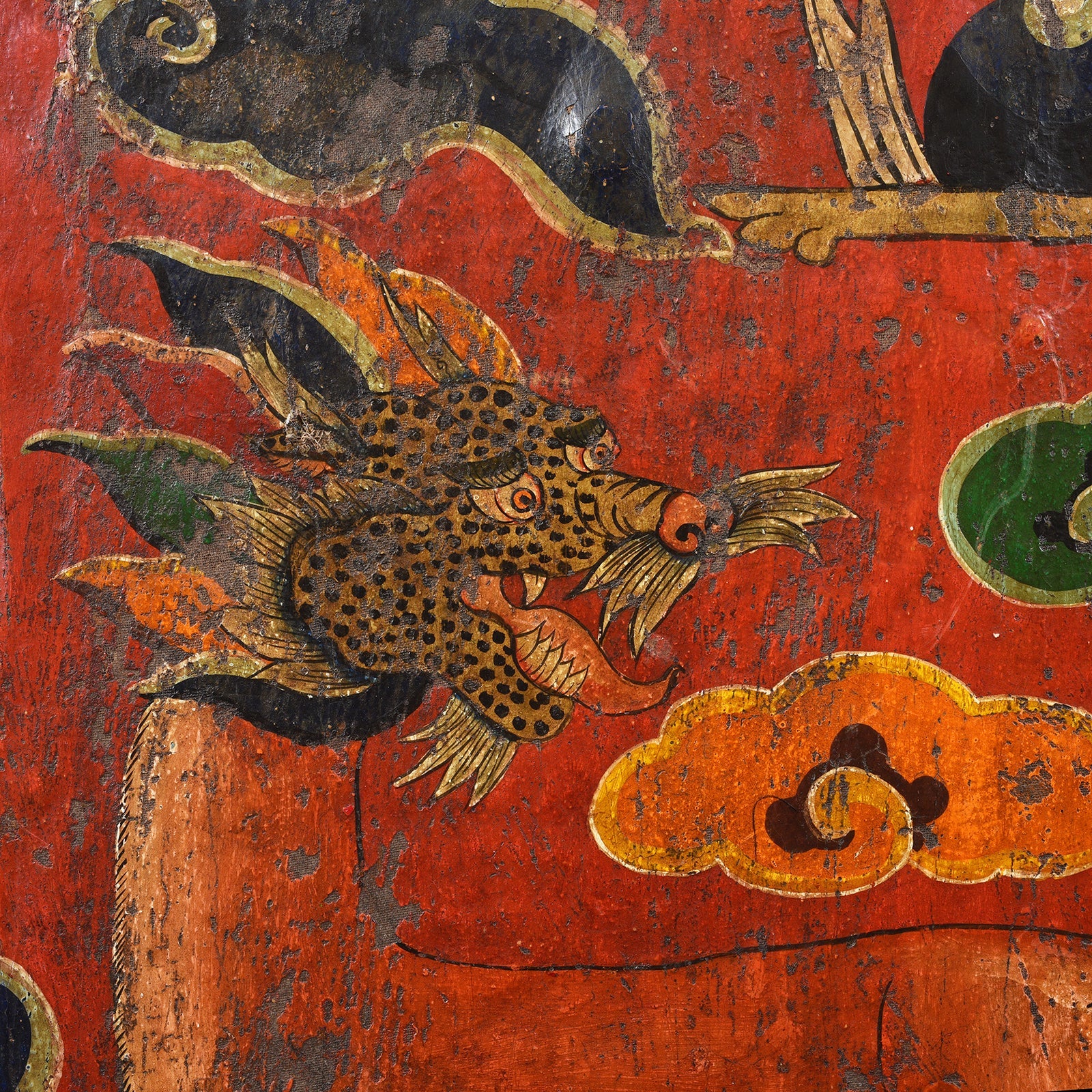Original Painted Tibetan Door - 19th Century