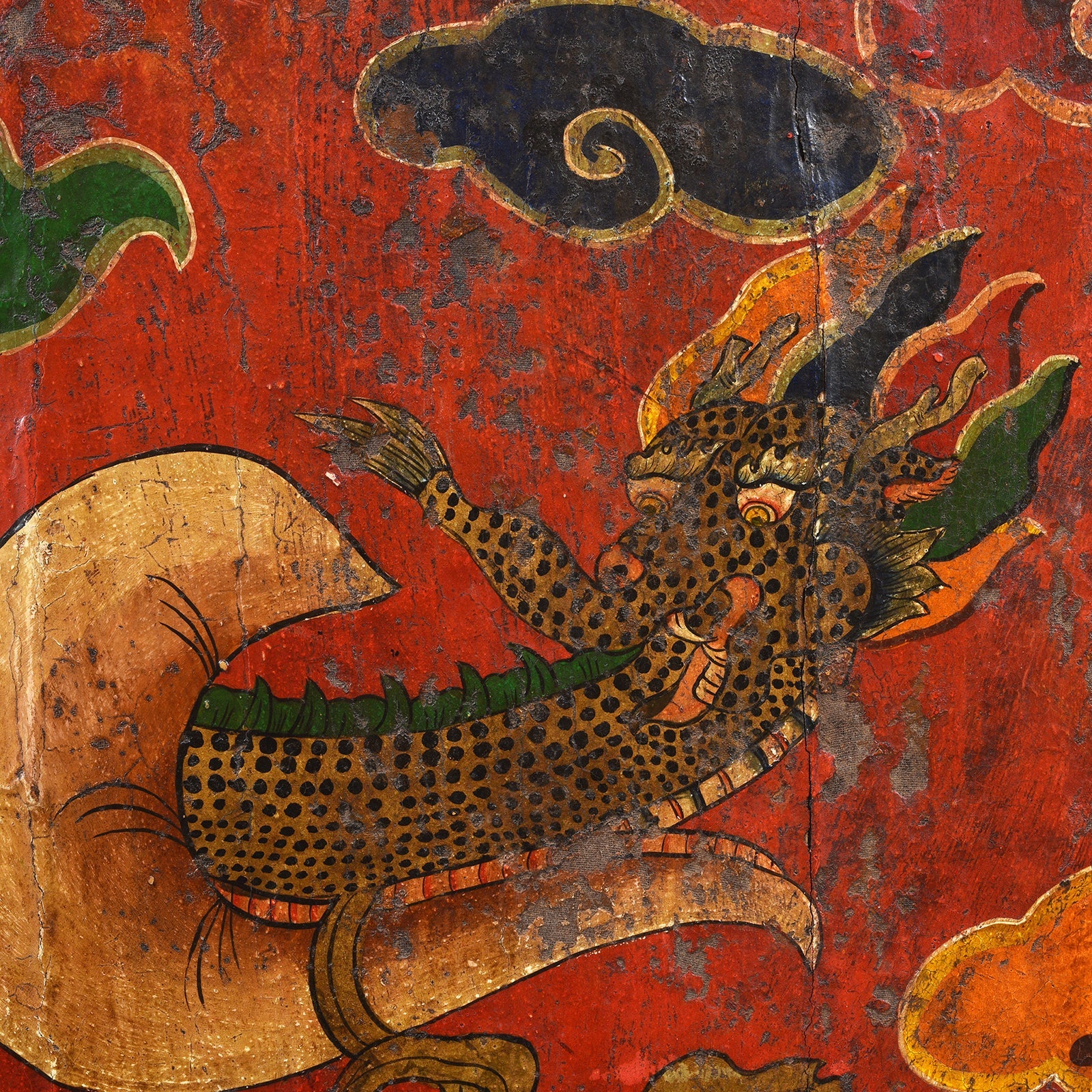 Original Painted Tibetan Door - 19th Century