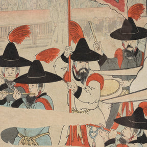 'Sanno Festival at the Chiyoda Palace' Original Woodblock by Toyohara Chikanobu - Ca 1897