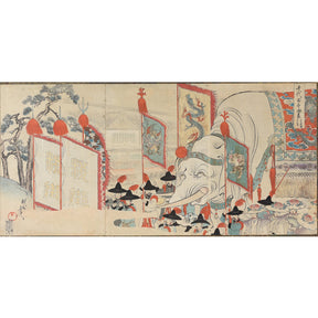 'Sanno Festival at the Chiyoda Palace' Original Woodblock by Toyohara Chikanobu - Ca 1897