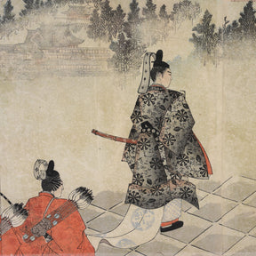 'Visit Of The Prince At Nikko Shrine' Original Woodblock Print by Toyohara Chikanobu - Ca 1897