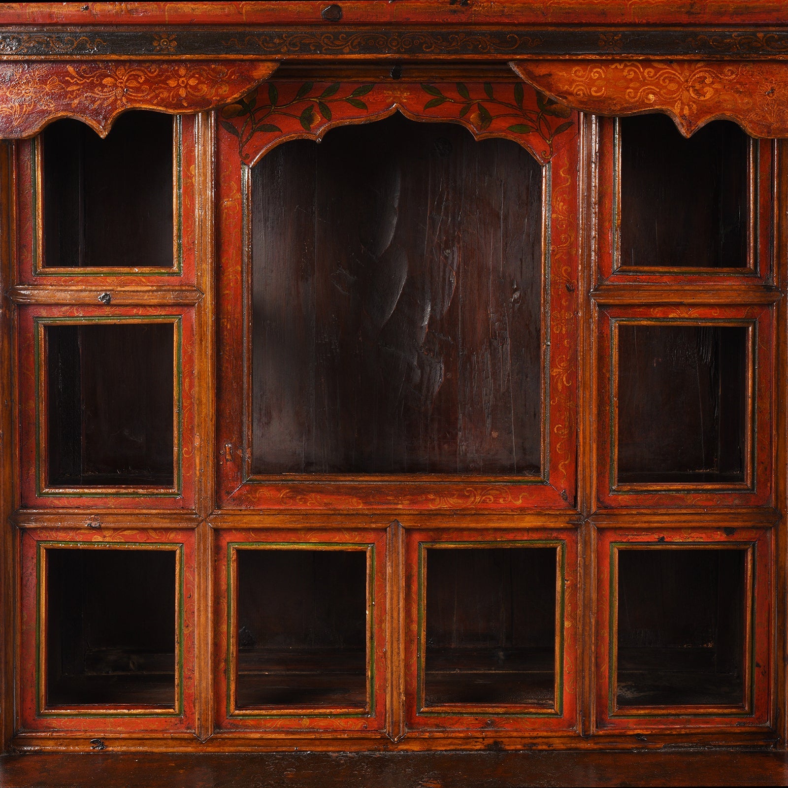 Painted Tibetan Altar Cabinet - 19th Century