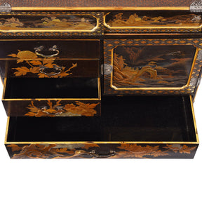 Japanese Gilt Lacquer Kodansu Jewellery Cabinet - Meiji Period