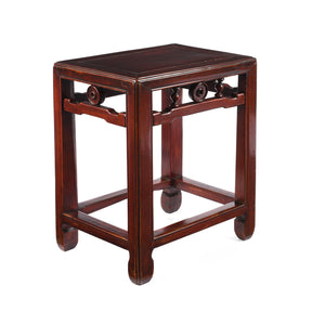 Red Elm Side Table From Jiangsu - 19th Century