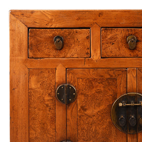 Burr Elm Tianjin Sideboard - 19th Century