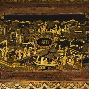 Canton Export Lacquer 'Pope Joan' Games Box - Early 19th Century