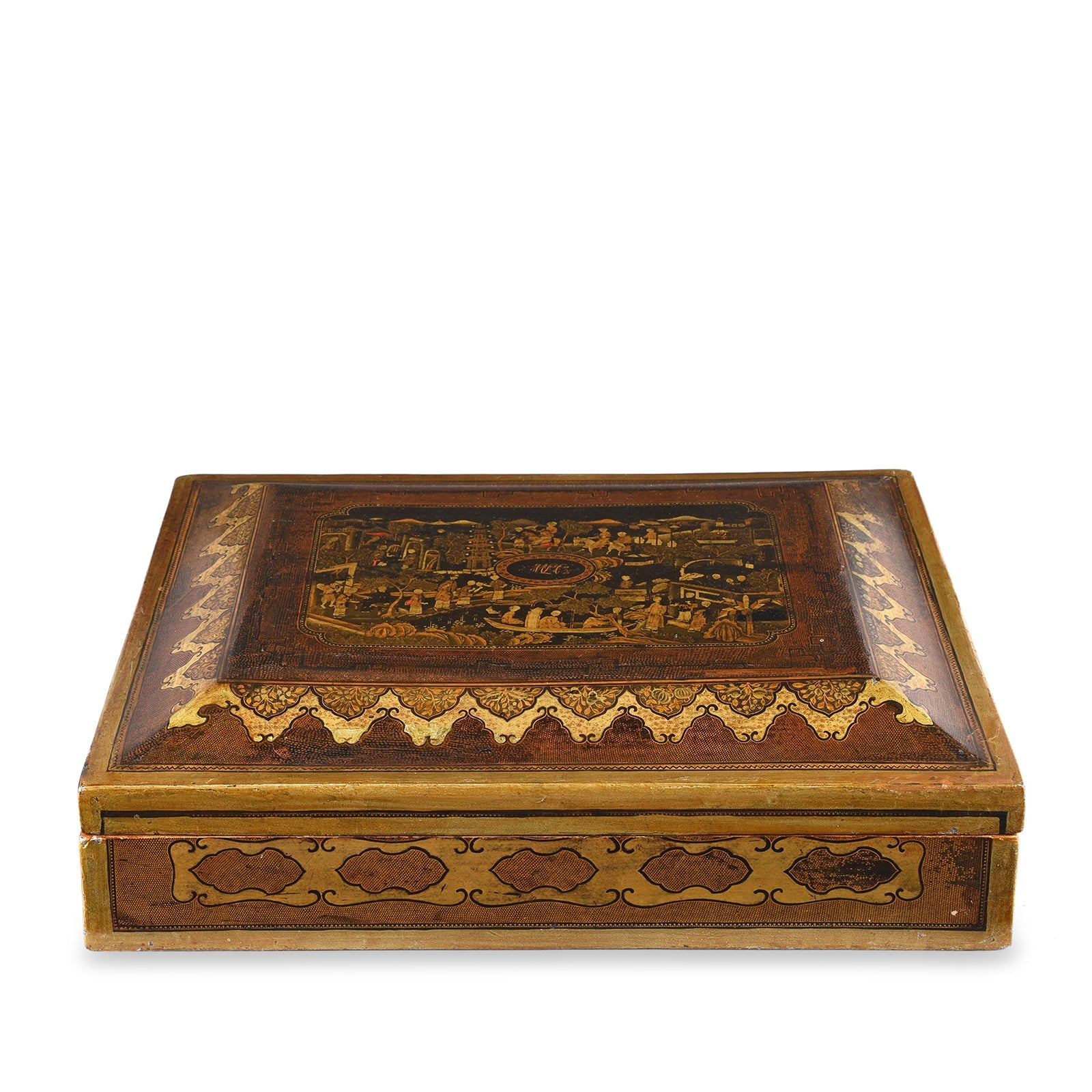 Canton Export Lacquer 'Pope Joan' Games Box - Early 19th Century