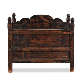 Painted Pegam Prayer Table From Tibet With Original Painting - 19th Century