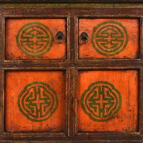Painted Tibetan Chagam Cabinet -19th Century