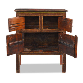 Painted Tibetan Chagam Cabinet -19th Century